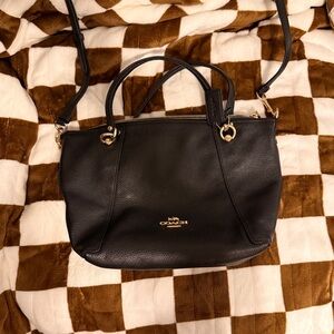 Coach Kacey Satchel - Black + Gold hardware